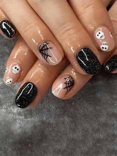 #trendynails ,#fallnails , #winternails, #beautifulnails ,#winternails ,halloweennails ,springnails ,#elegantnails christmasnails ,#trendingnails ,#nailideas ,#summernails  ,#papernails ,#pumpkinnails ,#goldnails Nail Art Halloween, Halloween Nails Easy, Halloween Press On Nails, Cute Halloween Nails, Long Nail Designs, Spider Webs, Halloween Nail Designs, Halloween Nail, Short Nail Designs