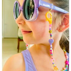 Decorate your glasses with this super cute Gummy Bear Chain. Perfect for: vision glasses, sunglasses, and masks. This chain is long enough for both kids and adults to wear. Fun Plastic Jewelry For The Beach, Adjustable Fun Beaded Chain Jewelry, Fun Adjustable Beaded Chain Jewelry, Playful Plastic Jewelry For The Beach, Trendy Colorful Beaded Glasses Chains For Festivals, Trendy Adjustable Glasses Chains For Party, Trendy Glasses Chains With Round Beads, Trendy Beaded Glasses Chains For Festivals, Playful Plastic Beach Jewelry