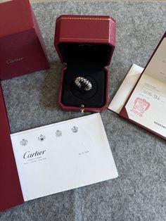 You are looking at a Cartier Clash De Cartier Ring. This is the MEDIUM version in 18K White Gold. The size is EUR 62 /US 10, and includes original box, papers and sales receipt (PII removed). The ring is backed by eBay’s Authenticity Guarantee Program. The piece has only been worn a handful for times and is in EXCELLENT condition with minor scratches and blemishes; which may not be fully captured in photos.  There are no major scuffs, dings, etc.. Please keep this in mind that I am selling this as USED and not trying to advertise as anything more.  I have sold many Rolexes, Cartier, and other luxury jewelry in the past. Please check my perfect 100% feedback as a seller. _________________ Item will ship within 2 business days of receiving cleared payment. I only ship within the domestically Cartier Clash Ring, Sales Receipt, Ring White Gold, Cartier Ring, The Medium, White Gold Rings, Luxury Jewelry, Cartier, The Ring