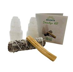 an assortment of items including incense sticks and salt