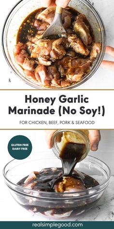 the recipe for honey garlic marinade no soy