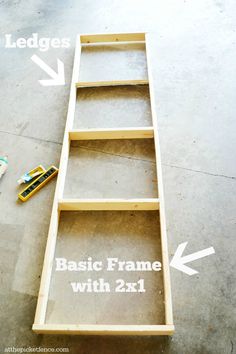 the step ladder is made out of plywood