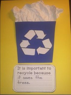 an image of a recycling poster with the words it is important to recycle because it saves the trees