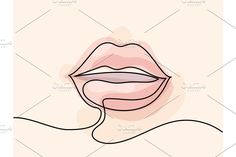 Beautiful Woman s lips logo , #Ad, #logo#lips#soft#Pastel #AD Lip Background, Woman Lips, Lips Sketch, Lips Painting, Watercolor Branding