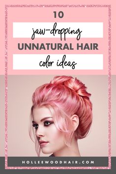 Unnatural Hair Color Ideas, Funky Hair Colors, Unnatural Hair Color, Rainbow Hair Color, Hair Color Unique, Spring Hair Color, Natural Gray Hair, Bright Hair