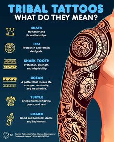 a poster with the words tatues tribales que significan