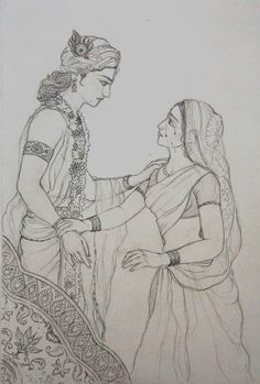 Disney Drawings Sketches, Pen Art Drawings, Vedic Art, Radha Krishna Art, Outline Art