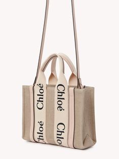 Chloé Small Woody Tote Bag | Chloé US Chloe Logo, Positive Influence, Sustainable Leather, Bag Collection, Pink Leather, Small Bag, Leather Working, Order Online, Evening Bags