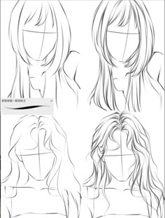 how to draw anime hair step by step