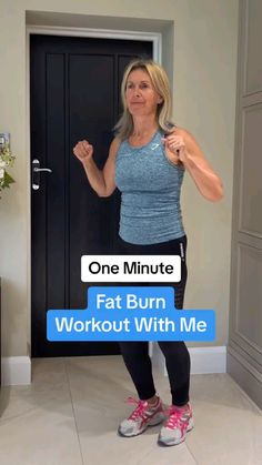 One Minute Fat Burn Steps with me Fat Burning Excercise, Fat Burn Workout, Burn Workout, Basic Workout, Workout Without Gym, Easy Yoga Workouts, Bodyweight Workout Beginner, Beginner Workout, Senior Fitness