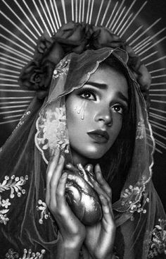 Nossa senhora Aparecida Virgin Mary Reference, Virgen Mary Tattoo, Religous Tattoo, Mother Mary Tattoos, Angel Sculpture Art, Religion Tattoos, Mary Photography, Jesus Art Drawing, Chicanas Tattoo