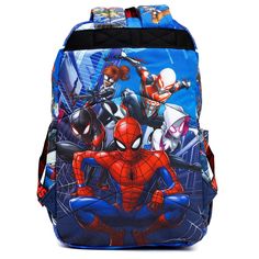 WondaPop Disney Nylon Backpacks are known for their whimsical Disney prints and designs. This beautiful, colorful backpack featuresimages of Spider-man fighting evil and protecting you and me. The bag hasfabric straps for putting pins on. Disney Themed Multicolor Bags For Fan Events, Themed Multicolor Bags For Disney Fan Events, Disney Backpack For Back To School, Back To School Backpack For Disney Fan Events, Character Style Backpack For Disney Fan Events, Disney Character Print Backpack, Disney Backpack For Daily Use And Back To School, Disney Backpack For End Of School Year, Disney Backpack For School