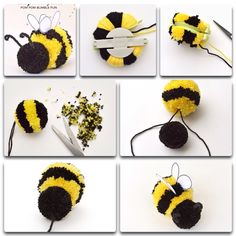 the process of making a bee pin cushion