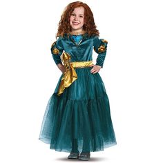 Kid Size: 2T, Color: Princess Brave Dress Merida Brave Costume, Brave Costume, Movie Fancy Dress, Merida Costume, Costumes Faciles, Melinda Dress, Merida Dress, Disney Princess Halloween, Disney Princess Merida