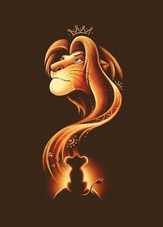 the lion king from disney's live - action movie, simpel with his crown