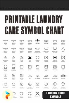 the printable laundry care symbol chart