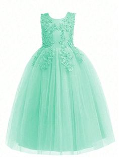 Tween Girl Lace Bridesmaid Dress, Wedding Party Prom Ball Gown, Princess Pageant Formal Evening Dress Green Party  Sleeveless Fabric Colorblock,Plain,Plants Fit and Flare Non-Stretch All Tween Girls Clothing, size features are:Bust: ,Length: ,Sleeve Length: Ball Gown Princess, Pageant Evening Gowns, Dress Wedding Party, Lace Bridesmaid Dress, Gown Princess, Ball Gowns Princess, Lace Bridesmaids, Prom Ball Gown, فستان سهرة