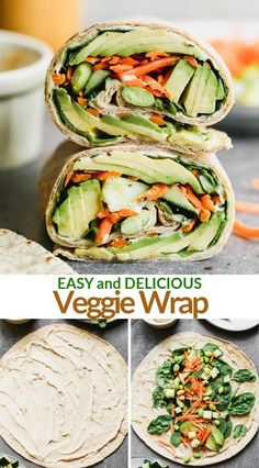 an easy and delicious veggie wrap recipe