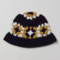 New With Tag. Classic Vintage Vibes. One Size Black Crochet Hat For Spring, Black Crochet Bucket Hat One Size, Black Crochet Bucket Hat For The Beach, Black Adjustable Crochet Hat, Black Crochet Hat One Size Fits Most, Black Crochet Brimmed Hat, Black Crochet Bucket Hat For Beach, Black Crochet Hat One Size, Black Crochet Beanie For Spring