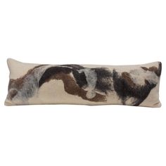 a rectangular pillow with an animal print on it