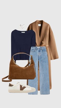 Full outfit linked on my shop LTK ‘lookswithjessie’ (linked in my bio) #autumnoutfit #autumnoutfits #falloutfits #falloutfit #fallfashion #woolcoat #brownoutfit #camelcoat Coated Jeans Outfit, New York Outfits, Suede Bag, Brown Outfit, Sporty Outfits, Outfit Inspo Fall, Office Outfits, Work Fashion