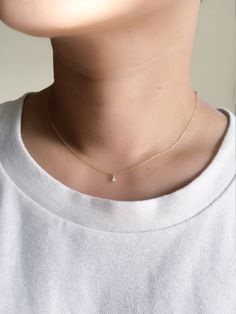 Mini wisdom necklace, mini pearl necklace, pearl solitaire necklace, small pearl necklace, dainty pearl necklace Small Pearl Necklace, Dainty Pearl Necklace, Single Pearl Necklace, Gold Chain Choker, Casual Necklaces, Pink Pearls, Dainty Choker, Solitaire Necklace, Dope Jewelry