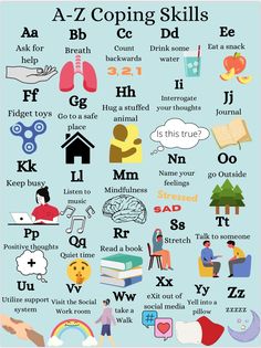 Abcs Of Coping Skills, Social Skills Classroom, Coping Skill Activity For Adults, Coping Activities For Adults, Coping Strategies For Middle Schoolers, Creative Coping Skills, A To Z Coping Skills, What Are Coping Skills, Coping Methods