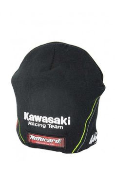 Kawasaki beanie dedicated to superbike rider Tom Sykes. Black beanie embellished by green and grey details that stand out on the black cotton. The Kawasaki Racing Team logo is embroidered on the front, race number 66 is embroidered on the right and the Ninja logo is embroidered on the left. #TomSykes #Kawasaki #worldsbk Ninja Logo, Black Beanie, Green And Grey, Baseball Hats