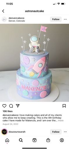 an image of a birthday cake on instagram