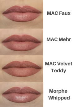 Faux Mac, Morphe Lipstick, Mac Faux, Mac Mehr, Mac Lipstick Colors, Mac Lipstick Swatches, Best Mac Lipstick, Mac Lipstick Shades, Mac Velvet Teddy