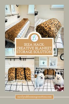 the ikea hack creative blanket storage solution is easy to use and great for small dogs