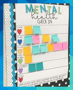 Erin Castillo, an educator at John F. Kennedy High School in Freemont, California, created a mental health check-in chart for her students. #richie70748 Elementary Classroom Decor, School Social Work, High School Classroom, Middle School Classroom, Positive Behavior, Classroom Design