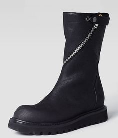 Ziparound Flat Motorcycle Boot Black - Lyst Designer Black Moto Boots With Buckle Closure, Black Moto Boots With Buckle Closure, Rugged Black Ankle-high Moto Boots, Rick Owens Boots, Black High-top Moto Boots With Buckle Closure, Motorcycle Boot, Black Ankle-high Moto Boots With Zipper Closure, Womens Designer Boots, Motorcycle Boots