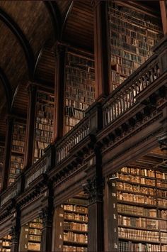 an old library filled with lots of books