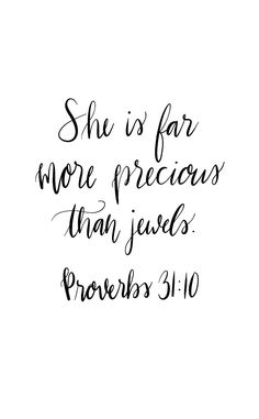 the words she is far more precious than jesus's prove