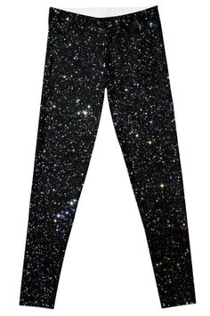 Super stretchy and durable polyester full-length leggings. Vibrant high-quality sublimation print across the front and back. Size range XXS-XL. Black glitter is the peak of classy. Glitter Leggings, Space Stars, Black Glitter, Sublimation Printing, Full Length, Multi Color, Glitter, Leggings, Collage