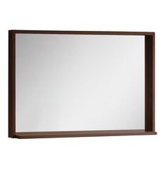 a large mirror mounted to the side of a wooden frame wall hanging on a wall