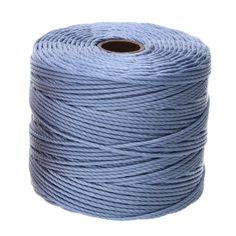 blue twined rope on white background