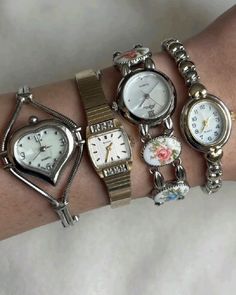 collection, vintage watch, old, silver watch Vintage Silver Jewelry Aesthetic, Silver Watch Aesthetic, Cheap Vintage Silver Watch Accessories, Vintage Watches Antique Silver, Womens Watch Silver, Silver Vintage Watch With Bracelet Strap, Vintage Silver Watch Accessories With Tachymeter, Vintage Silver Watch With Subdials