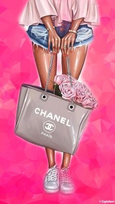 Chanel Instagram, Fashion Illustration Chanel, Image Girly, Tshirt Images, Chanel Art Print, Chanel Decor, Rose Gold Flats, Chanel Art, Crazy Rich Asians