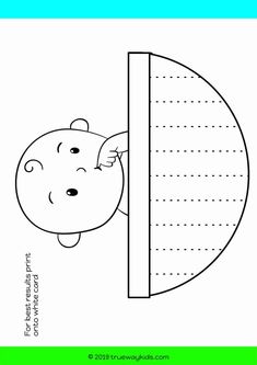 a coloring page with a cartoon pig peeking out from behind a wall and holding on to the corner