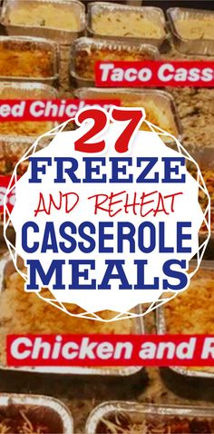 Easy Frozen Casseroles Make Ahead, Budget Friendly Freezer Meals, Easy Cheap Freezer Meals, Freezer Meals For New Moms Casseroles, Batch Cooking Recipes Freezer Meals, Casserole Recipes To Freeze Make Ahead, Meal Prep For The Week Freezer, Freezer Meals Make Ahead Casserole, Freezable Casserole Recipes