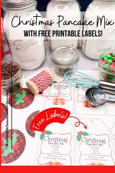 mason jar labels with free printable labels for christmas