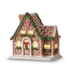 Lighted Gingerbread House with Chimney - The Preppy Bunny Gingerbread Building, Dough Design, Faux Gingerbread, Homemade Gingerbread House, Trend 2025, Gingerbread Cottage, Gingerbread Ideas, Ginger House, Clay Dough