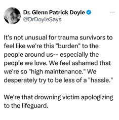 a tweet from dr glenn patrick doylee on twitter about his treatment