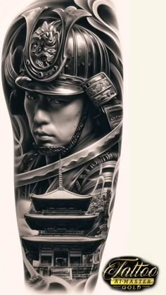 Japanese Temple Tattoo, Galaxy Tattoo Sleeve, Japanese Flower Tattoo, Buddha Tattoo Design, Surreal Tattoo, Samurai Tattoo Design, Galaxy Tattoo, Creepy Tattoos