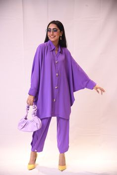 Purple CO-ORD sets with trendy cuts



#fashioninspo #aesthetic #saimarahim #pakistanidesigns #trendyfashion #womenfashion #pinterestfashion #pinterestinspo #fashionart #fashionforwomen Modern Casual Indian Fashion, Kaftan Co Ord Set, Pakistani Dress Design Casual, Modern Indian Fashion, Traditional Ideas, Modern Wear, Matching Separates