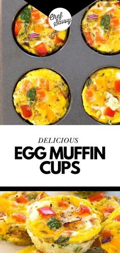 egg muffins in a muffin tin with the title overlay