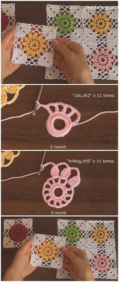 instructions to crochet an ornament for a doily - like object