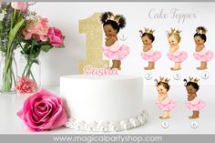 Personalized cake toppers are made with quality card stock. Please provide your child's name and age. Embellished Cake toppers are made with glitter paper. Check out my shop for more matching items. Don't see what you are looking for? Contact me for your next custom order! Candy Toppers, Ballerina Cake, Ballerina Cake Topper, Princess Ballerina, Ballerina Cakes, American Baby, Vintage Baby Girl, Baby Shower Cake Topper, Personalized Cakes